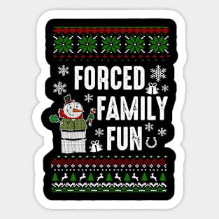 Forced Family Fun Ugly Sweater Sticker